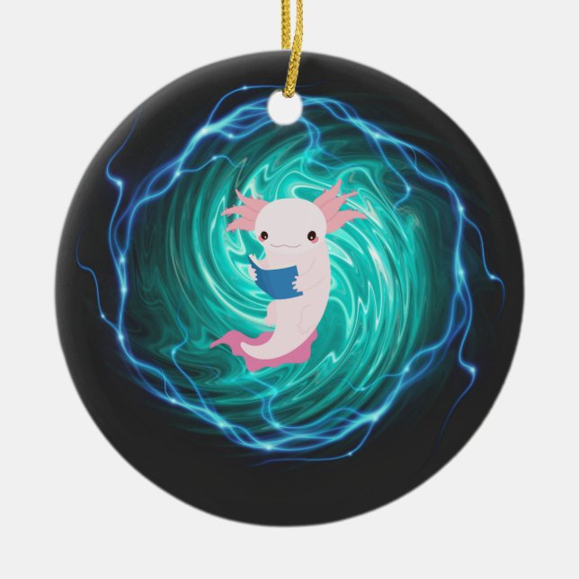 Axolotl  ceramic ornament (Front)
