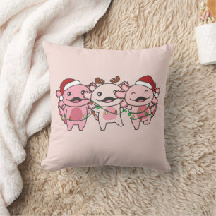 Axolotl Christmas Christmas Animals Sweet Axolotls Cushion
