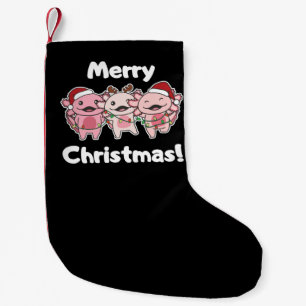 Axolotl Christmas Cute Axolotls Merry Christmas Small Christmas Stocking