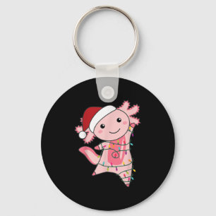Axolotl Christmas Fairy Light Christmas Axolotl  Key Ring