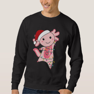 Axolotl Christmas Fairy Light Christmas Axolotl Sweatshirt