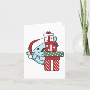 Axolotl Christmas Gift Winter Animals Axolotl Holiday Card