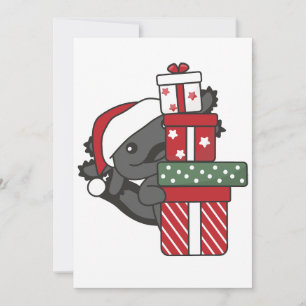 Axolotl Christmas Gift Winter Animals Axolotl Holiday Card