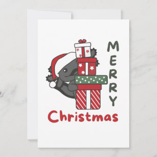Axolotl Christmas Gift Winter Animals Axolotl Holiday Card