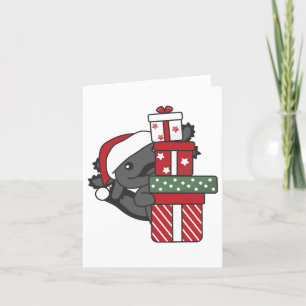Axolotl Christmas Gift Winter Animals Axolotl Holiday Card