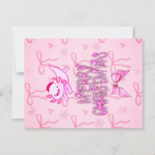Axolotl christmas  postcard