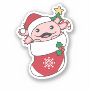 Axolotl Christmas Snow Winter Animals Axolotls