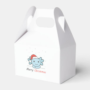 Axolotl Christmas Snow Winter Animals Axolotls Favour Box