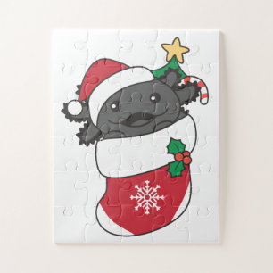 Axolotl Christmas Snow Winter Animals Axolotls Jigsaw Puzzle