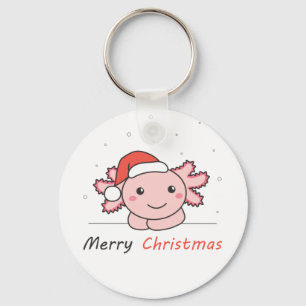 Axolotl Christmas Snow Winter Animals Axolotls Key Ring