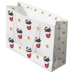 Axolotl Christmas Snow Winter Animals Axolotls Large Gift Bag