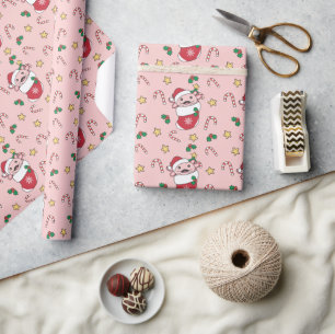 Axolotl Christmas Snow Winter Animals Axolotls Wrapping Paper