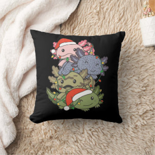Axolotl Christmas Tree Christmas Animals Axolotls Cushion