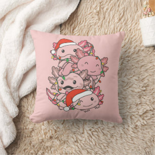 Axolotl Christmas Tree Christmas Animals Axolotls Cushion