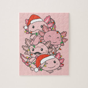 Axolotl Christmas Tree Christmas Animals Axolotls  Jigsaw Puzzle