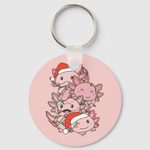 Axolotl Christmas Tree Christmas Animals Axolotls  Key Ring
