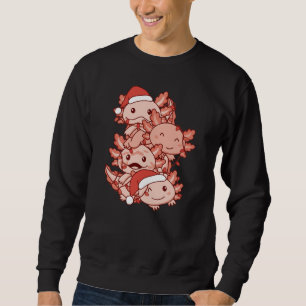 Axolotl Christmas Tree Christmas Animals Axolotls Sweatshirt