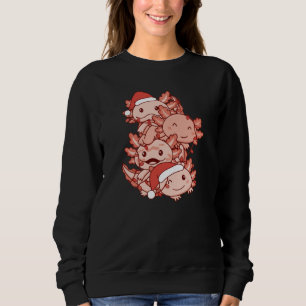 Axolotl Christmas Tree Christmas Animals Axolotls Sweatshirt
