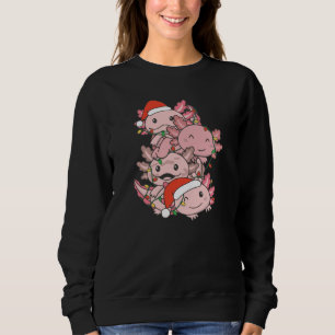 Axolotl Christmas Tree Christmas Animals Axolotls Sweatshirt