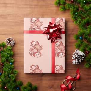 Axolotl Christmas Tree Christmas Animals Axolotls  Wrapping Paper