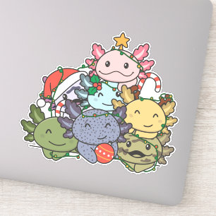 Axolotl Christmas Tree Funny Animal Christmas Stic