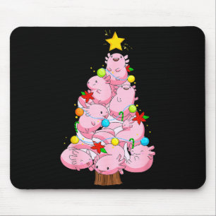 Axolotl Christmas Tree Ornament Fish Axolotl Anima Mouse Pad