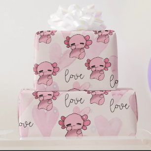 Axolotl christmas  wrapping paper