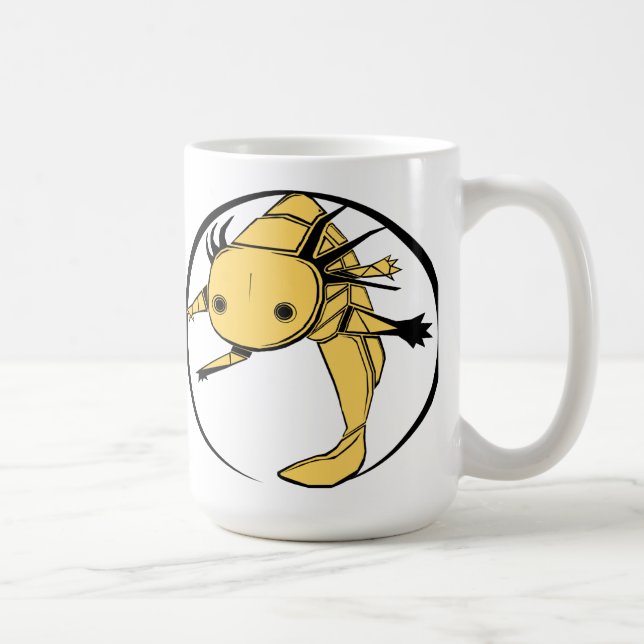Axolotl circle (gold) mug (Right)