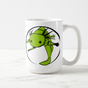 Axolotl circle (green) mug