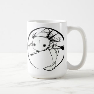 Axolotl circle (white) mug