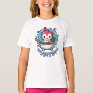 Axolotl Cooking Funny Animal Kawaii T-Shirt