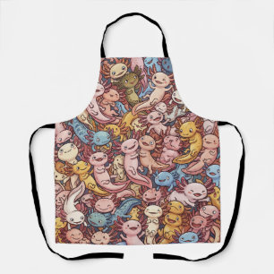 Axolotl Cuddle Crowd – Whimsical Smiles Everywhere Apron