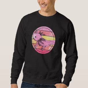 Axolotl Cute Amphibian Animal Colorful  11 Sweatshirt