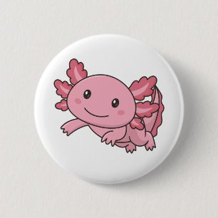 Axolotl Cute Animals Kawaii Anime Funny Axolotl Bu 6 Cm Round Badge