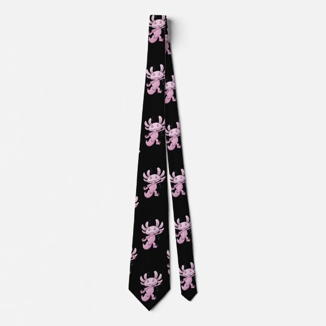 Axolotl Dabbing Tie (Front)