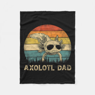 Axolotl Dad Axolotl Lovers Daddy Father's Day  Fleece Blanket