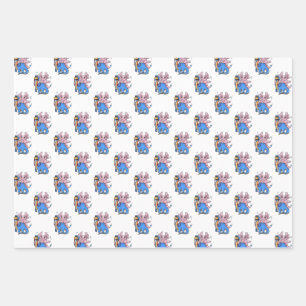 Axolotl Dino Wrapping Paper Sheets