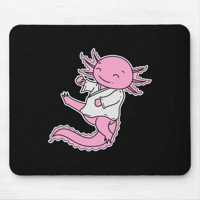Axolotl Does Karate  Mouse Pad (Front)