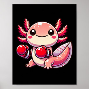 Axolotl Dressed As A Boxer Funny Boxing Poster