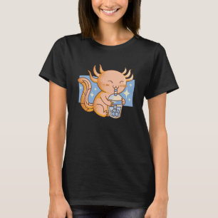 Axolotl Drinking Bubble Tea T-Shirt
