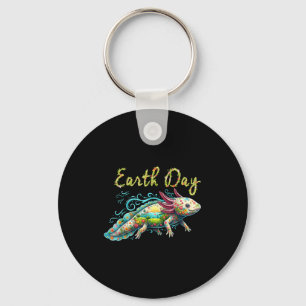 Axolotl earth day 2026 animal axolotl lovers men key ring