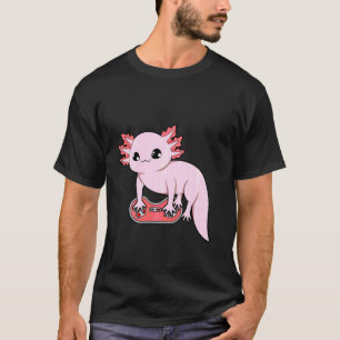 Axolotl Fish Playing Video Games Funny Cute Axolot T-Shirt