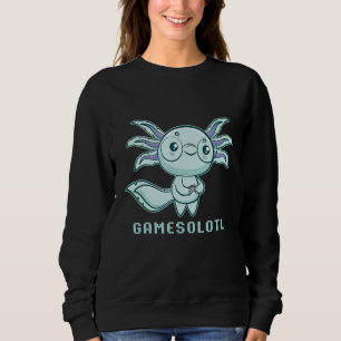 Axolotl Fish Playing Video Games Lizard Gamesolotl Sweatshirt