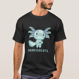 Axolotl Fish Playing Video Games Lizard Gamesolotl T-Shirt