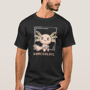 Axolotl Fish Playing Video Gaming Lizard Gamesolot T-Shirt