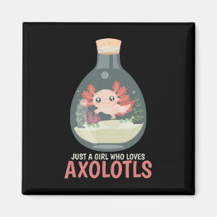 Axolotl Fish Tank Axolotl Questions Cute Anime Kid Magnet