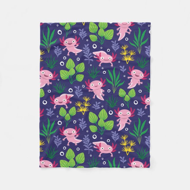 Axolotl Fleece Blanket (Front)