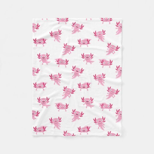 Axolotl Fleece Blanket (Front)