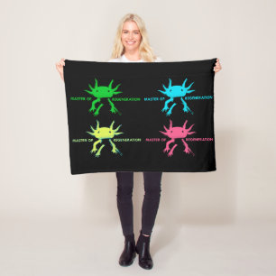 axolotl fleece blanket