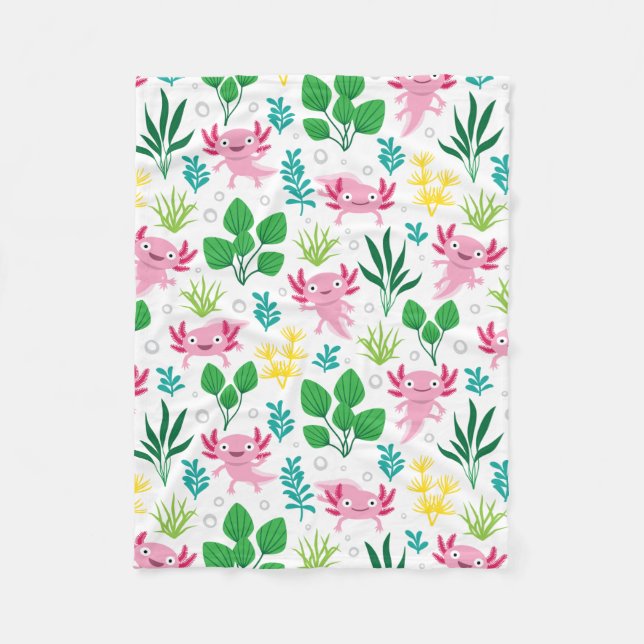 Axolotl Fleece Blanket (Front)
